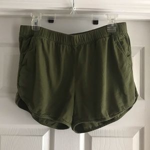 Madewell Linen Green Shorts